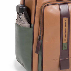 Zaino Porta Computer E Porta Ipad® Con Protezione Beige Scuro/verde Piquadro CA5182W105/BE
