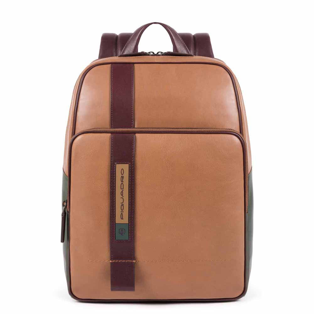 Zainetto Porta Computer E Porta Ipad®Mini Beige Scuro/verde Piquadro CA5183W105/BE