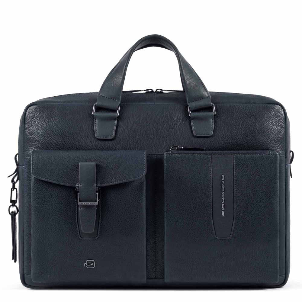 Cartella Porta Computer E Porta Ipad A Due Manici Blu Notte Piquadro CA5195W101/BLU
