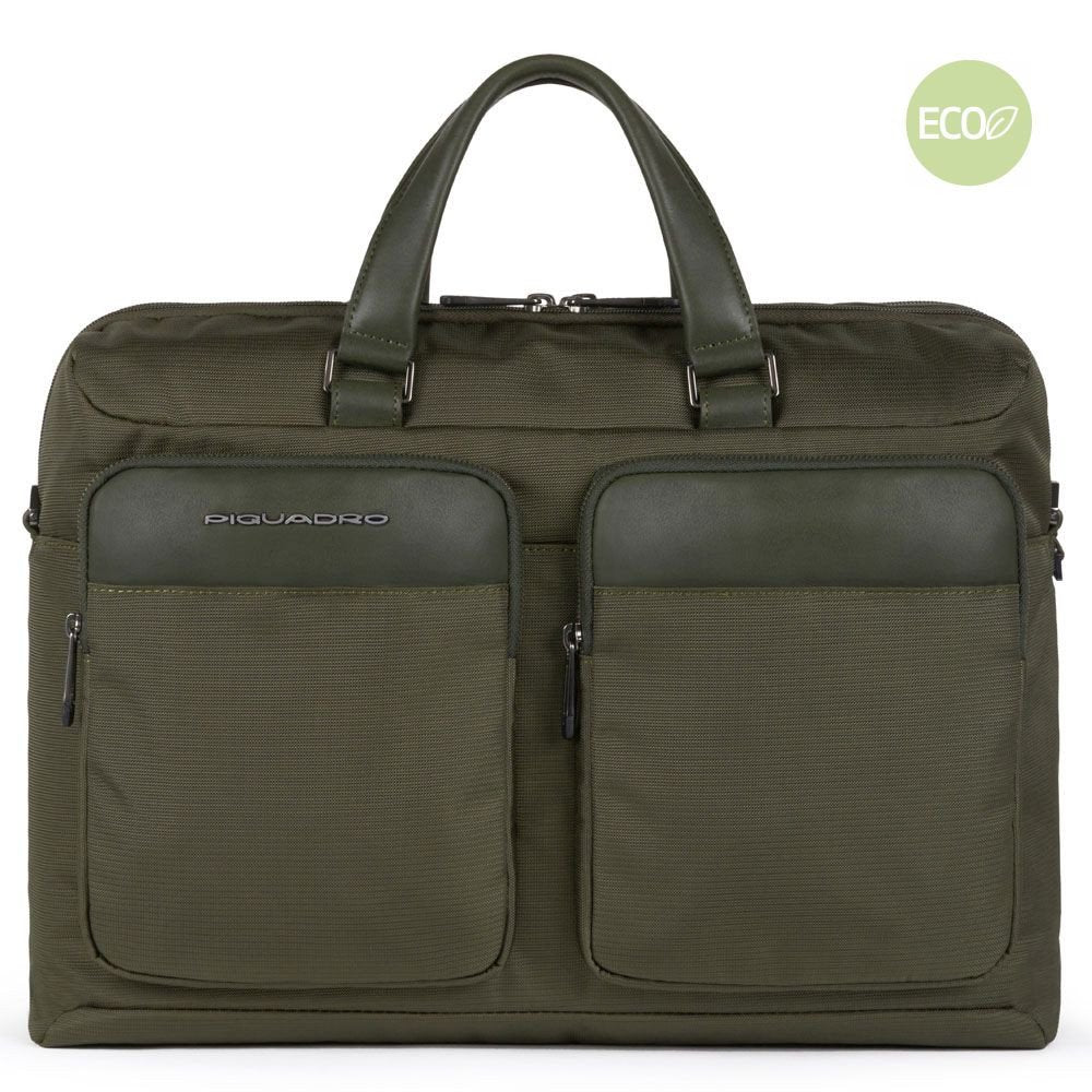 Cartella A Due Manici Porta Computer Piquadro Verde Oliva CA5314S115/VE