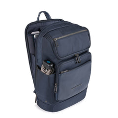 Zaino Porta Computer In Pelle E Tessuto Piquadro Blu Notte CA5316S115/BLU