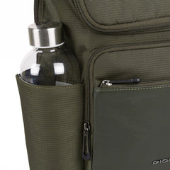 Zaino Porta Computer In Pelle E Tessuto Piquadro Verde Oliva CA5316S115/VE