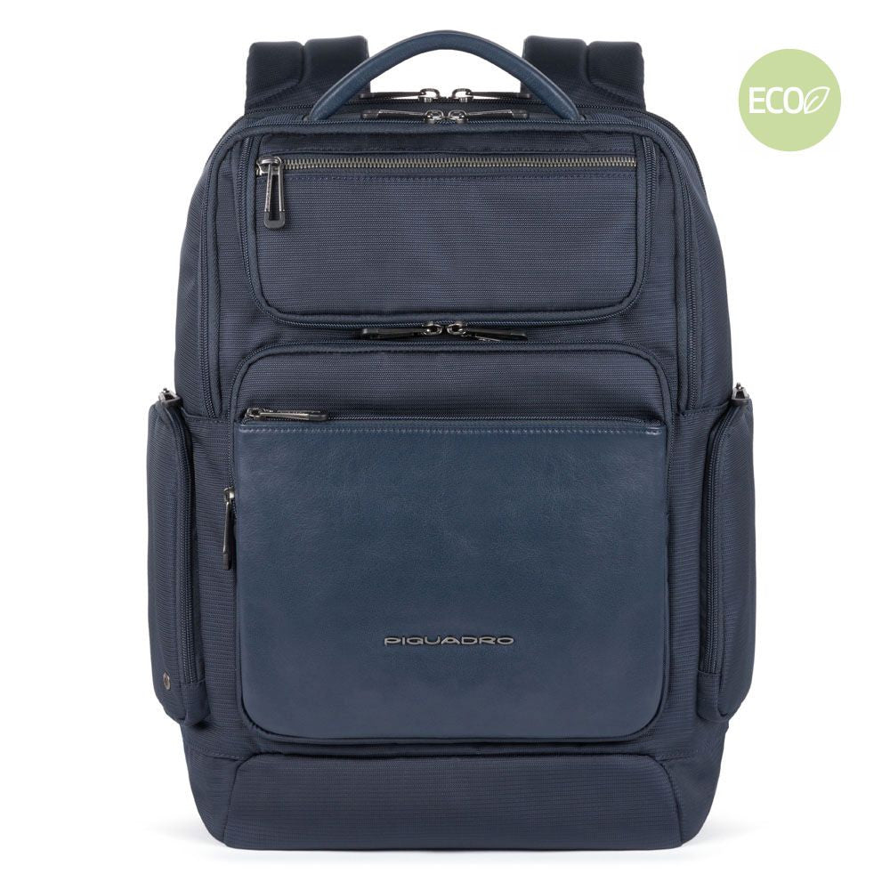 Zaino Fast-Check In Pelle E Tessuto Piquadro Blu Notte CA5317S115/BLU