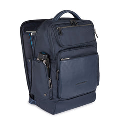 Zaino Fast-Check In Pelle E Tessuto Piquadro Blu Notte CA5317S115/BLU