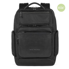 Zaino Fast-Check In Pelle E Tessuto Piquadro Nero CA5317S115/N