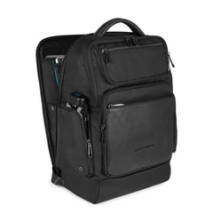 Zaino Fast-Check In Pelle E Tessuto Piquadro Nero CA5317S115/N