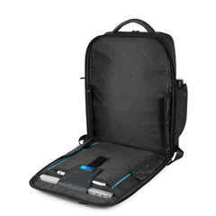 Zaino Fast-Check In Pelle E Tessuto Piquadro Nero CA5317S115/N