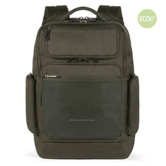 Zaino Fast-Check In Pelle E Tessuto Piquadro Verde Oliva CA5317S115/VE
