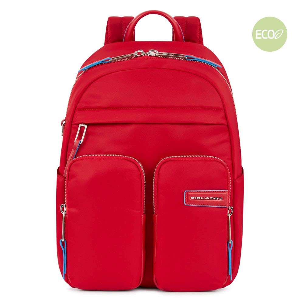 Zaino Donna Piquadro Porta Computer In Tessuto Riciclato Rosso CA5695RY/R