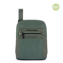 Borsello Piquadro Porta Ipad In Tessuto Riciclato E Pelle Verde Inglese CA5748S117/VE