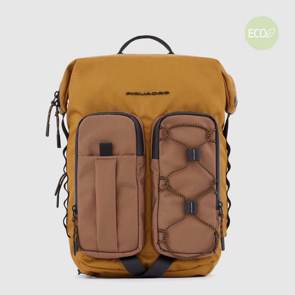 Piquadro CA5838W114 - Zaino Porta Computer 14" In Tessuto Riciclato Cuoio
