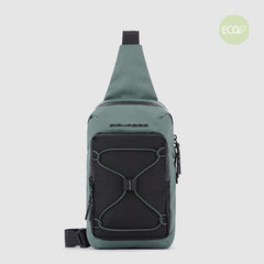 Piquadro CA5841W114 - Monospalla In Tessuto Riciclato Verde Oliva