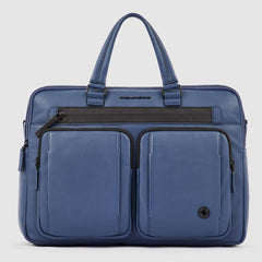 Piquadro CA5869W117/BLU Cartella Porta Computer 15,6" E Porta Ipad® 12,9" Blu Di Prussia