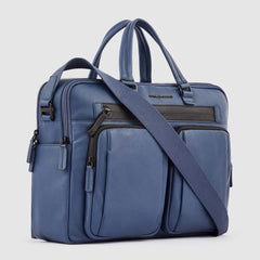 Piquadro CA5869W117/BLU Cartella Porta Computer 15,6" E Porta Ipad® 12,9" Blu Di Prussia