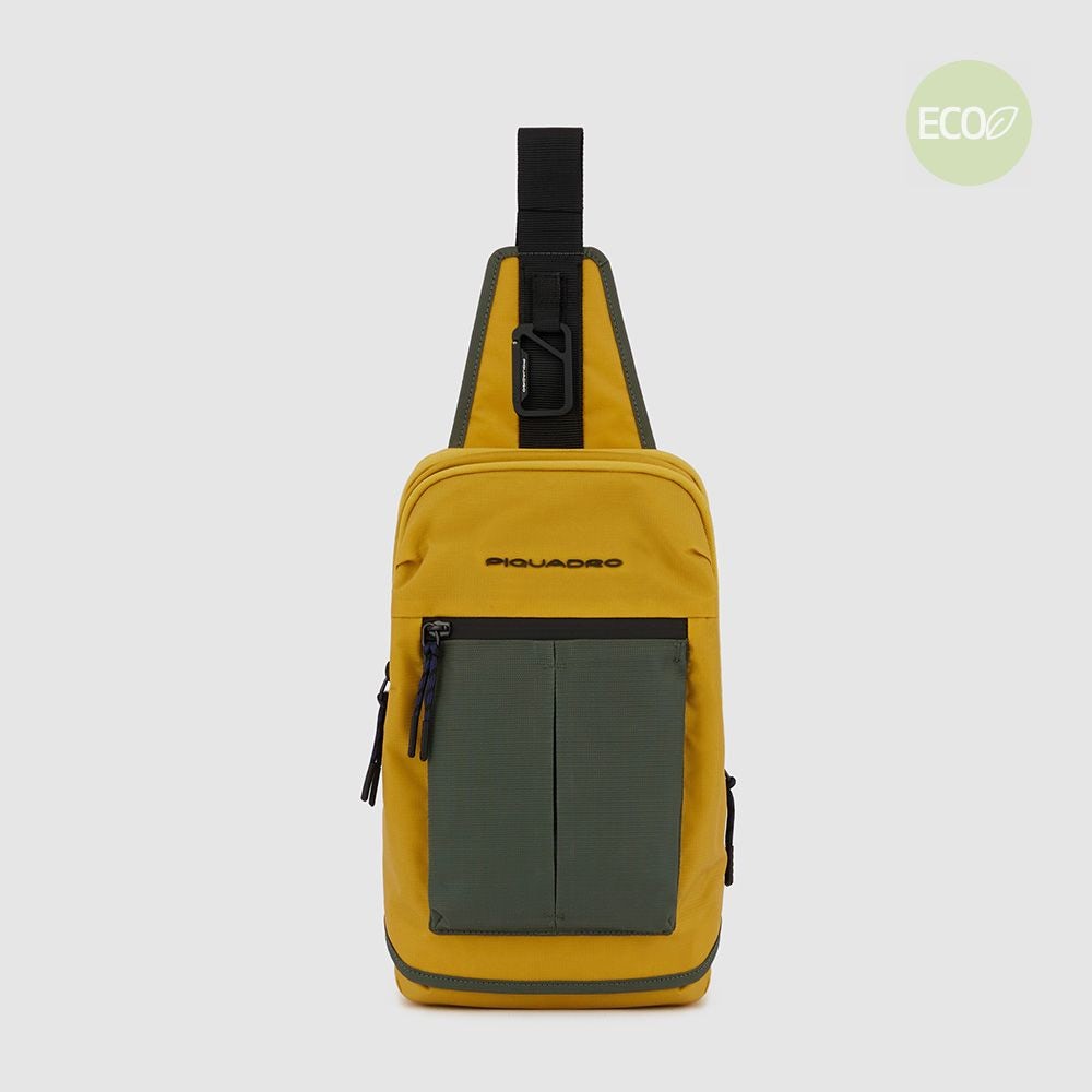 Piquadro CA6003S125/G Monospalla In Tessuto Riciclato Giallo Zafferano