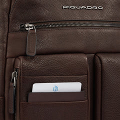 Piquadro CA6028S122/TM Zaino Porta Computer 14" E Porta Ipad® Marrone