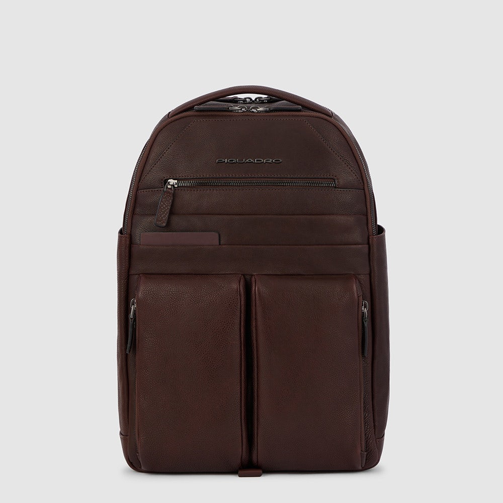 Piquadro CA6030S122/TM Zaino Porta Computer 15,6" E Porta Ipad® Marrone