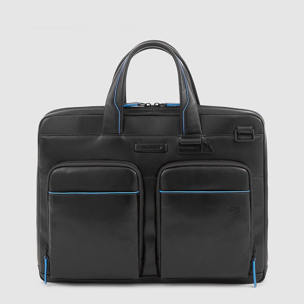 Piquadro CA6105B2V/N Cartella Sottile Porta Computer 14" E Porta Ipad® Nero