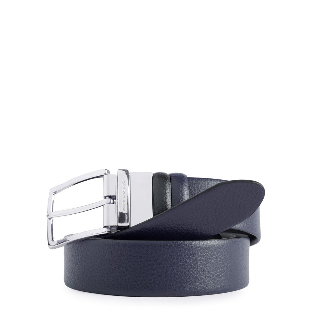Cintura Uomo Reversibile Con Fibbia Ad Ardiglione Nero/blu Piquadro CU4209MO/NBLU