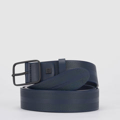 Piquadro CU5925C89 - Cintura Uomo Con Fibbia Ad Ardiglione Black-Teal