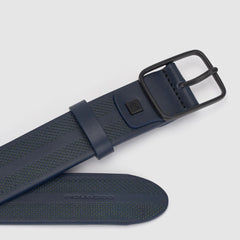 Piquadro CU5925C89 - Cintura Uomo Con Fibbia Ad Ardiglione Black-Teal