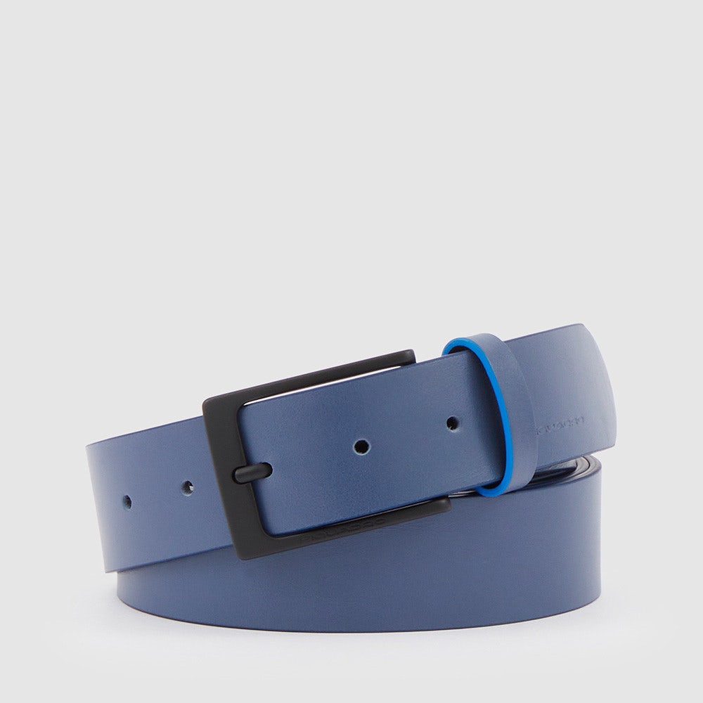 Piquadro CU6183B2V/BLU Cintura Uomo Con Fibbia Ad Ardiglione Blu Blu