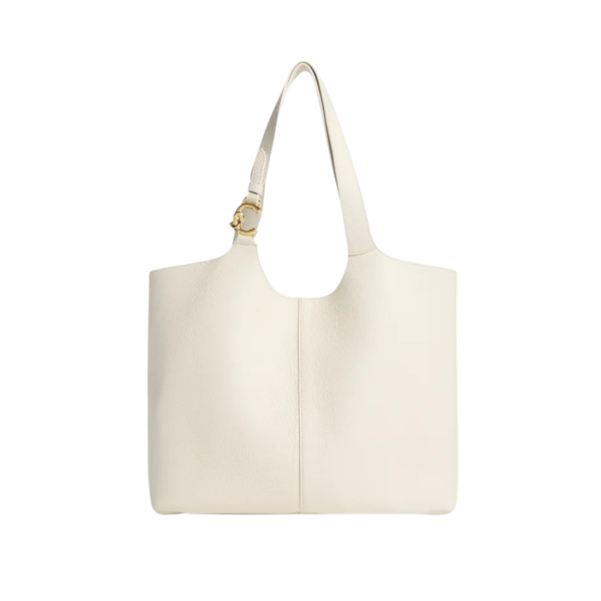 Coccinelle C-Easy Large Borsa in Pelle Colore Perla