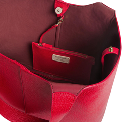 Coccinelle C-Easy S26 1 Borsa a Spalla in Pelle Colore Rosso