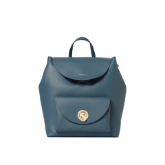 Coccinelle Nikla Zaino in Pelle Double Grainy Deep Blue/Sandshell