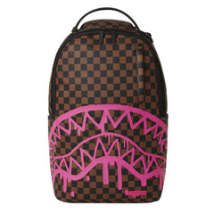 SPRAYGROUND 910B5077NSZ PINK DRIP BROWN CHECK DLX BACKPACK