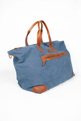 Lingua d’Oca Borsone Asia in Tessuto Canvas | Ampio e Leggero | 68x28x37 cm