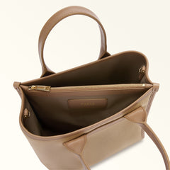 BORSA A MANO IN PELLE E CANVAS FURLA DIVIDE IT S