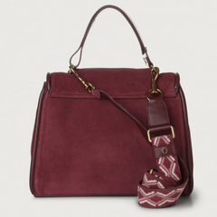 Orciani BT2006NFB-BOR Borsa a spalla media Sveva Naif Bold in suede con tracolla