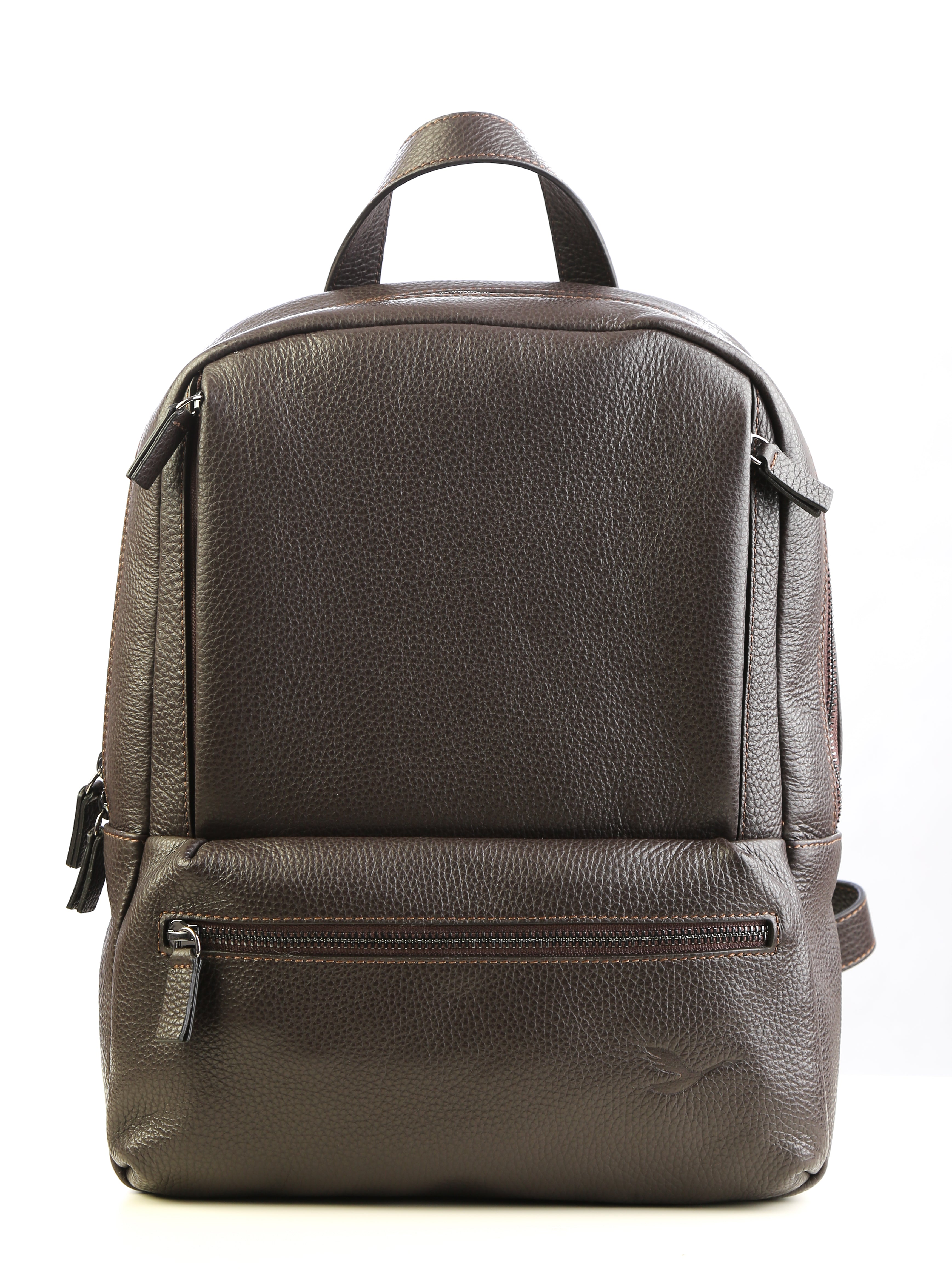 Lingua d'oca zaino in pelle testa di moro 181582.04