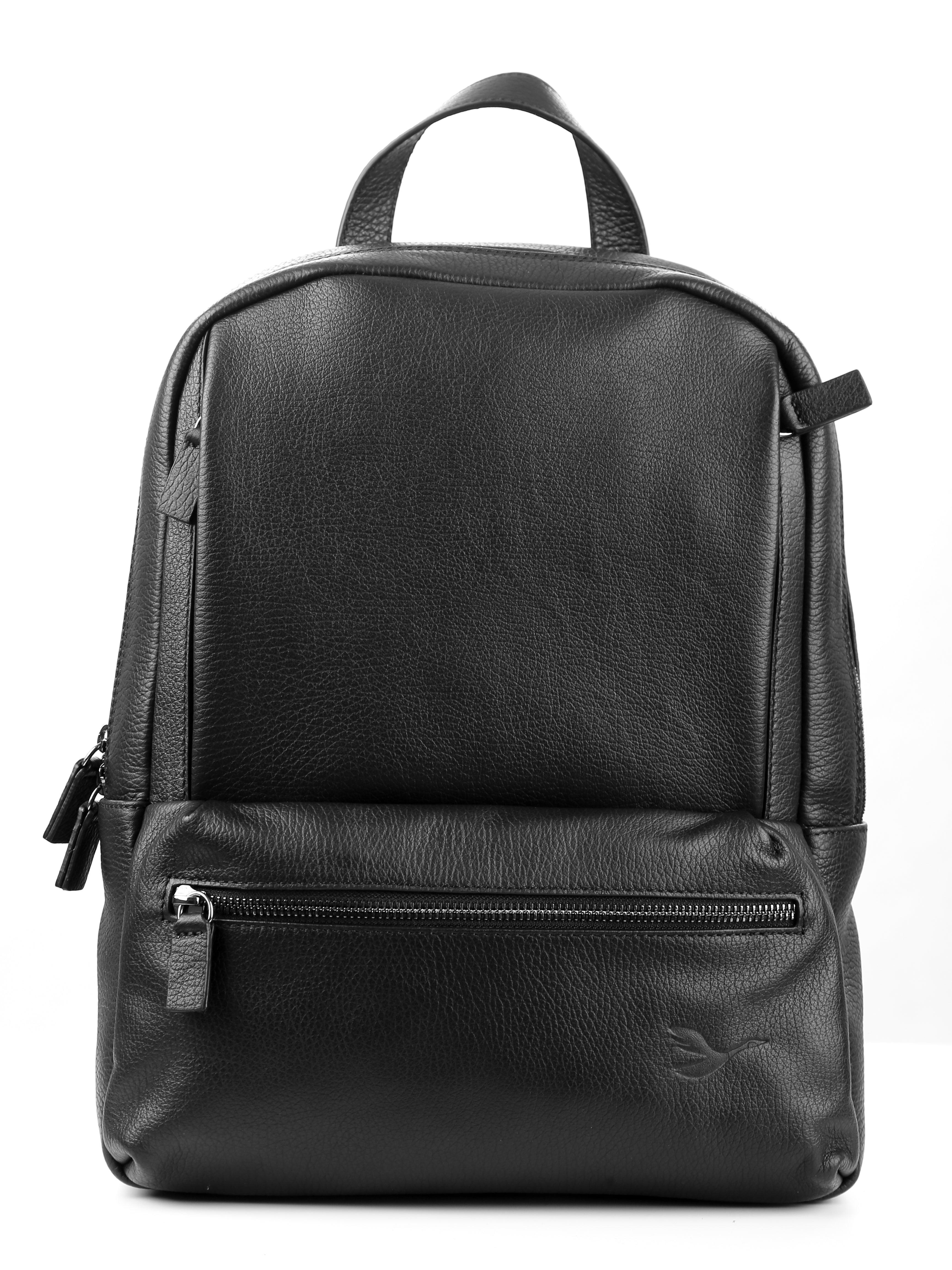 Lingua d'oca zaino in pelle martellata nero 181582.01