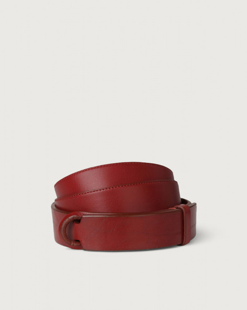Orciani Cintura Nobuckle Bull In Cuoio Rosso NB0004BUL