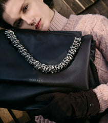 BORSA ORCIANI SVEVA NAPPA BOLD XL A SPALLA IN PELLE IMBOTTITA