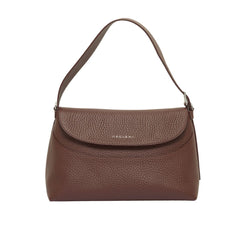 Orciani Nana Soft Midi Borsa a Spalla in Pelle Martellata Marrone
