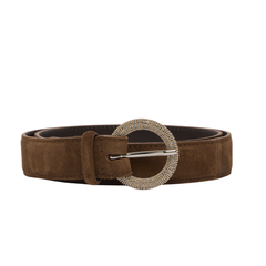 Orciani Peach Cintura Classica in Suede Marrone