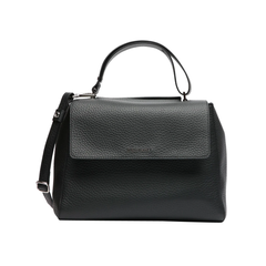 Orciani Sveva Soft Media Borsa a Spalla in Pelle Nero