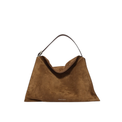 Orciani Trinity L Peach Borsa a Spalla in Suede Sella
