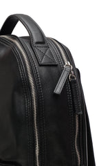 Lingua d’Oca Zaino Alex in Pelle Liscia Nappa Capretto | Trolley-Friendly & Tasca Frontale | 30x15x42 cm