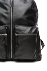 Lingua d’Oca Zaino Nadia in Pelle Liscia Nappa Capretto | Tasche Frontali & Design Funzionale | 35x22x44 cm