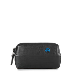 Piquadro Astuccio Portachiavi Con Due Anelle Chevron/nero PC4216P16