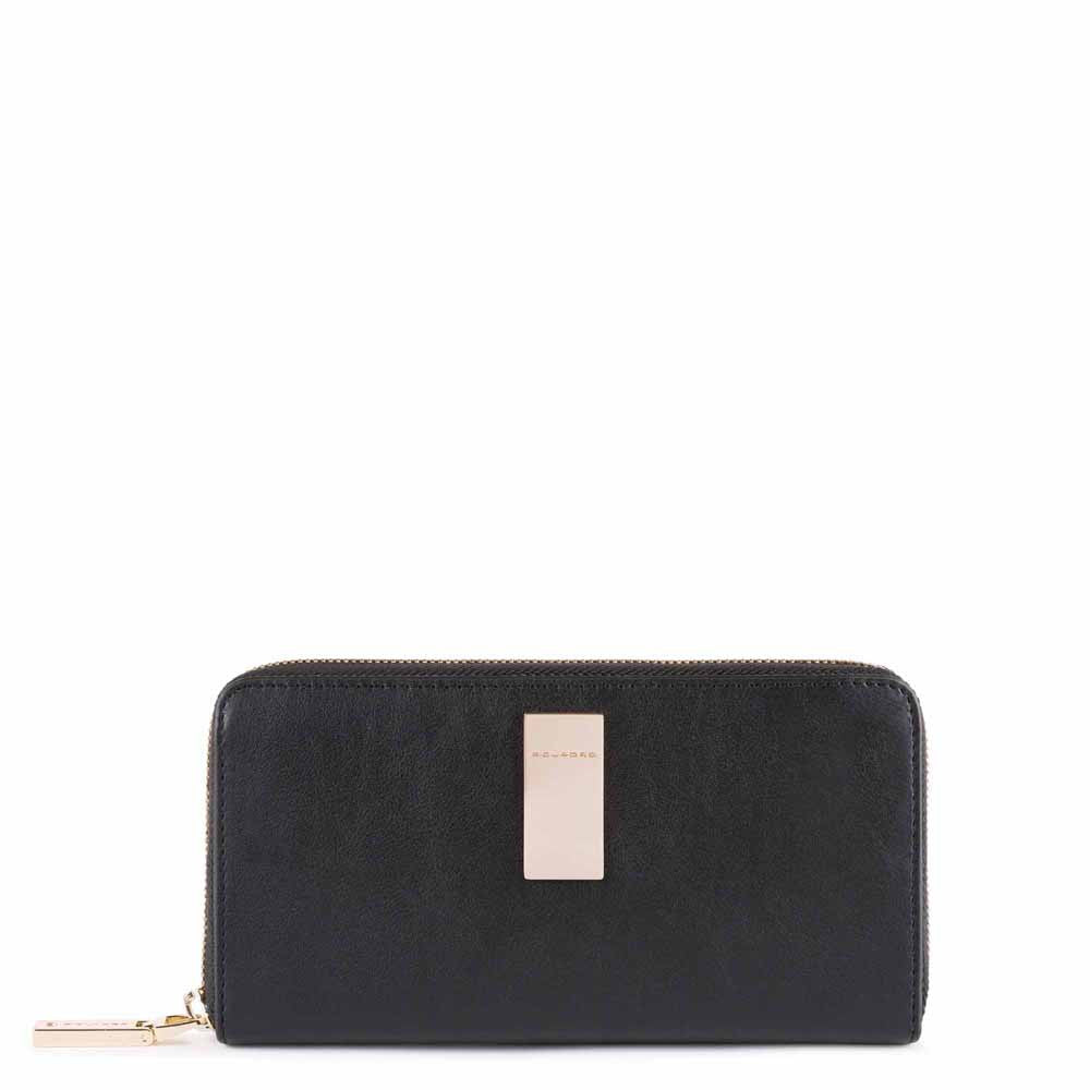 Piquadro Portafoglio Donna A Quattro Soffietti Con Zip Nero PD1515DFR/N