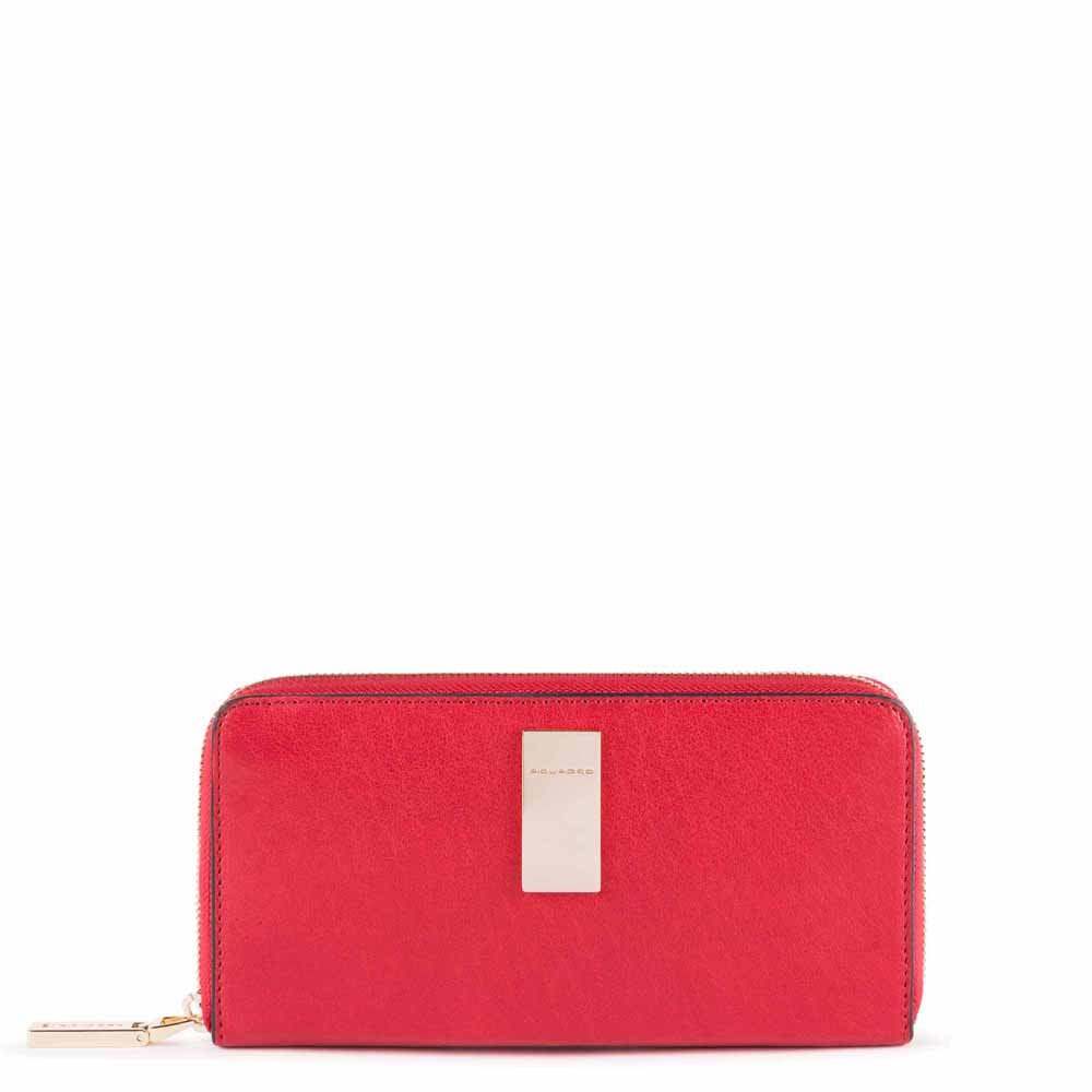 Piquadro Portafoglio Donna A Quattro Soffietti Con Zip Rosso PD1515DFR/R