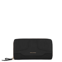 Piquadro, portafoglio donna a quattro soffietti con zip, por nero PD1515S108R/N