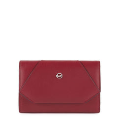 Piquadro Portafoglio Donna Grande Con Porta Carte Bordeaux PD4152MUR/BO