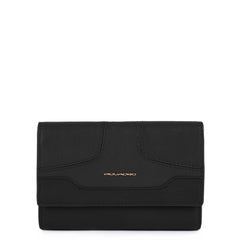 Piquadro, portafoglio donna grande con porta carte nero PD4152S108R/N