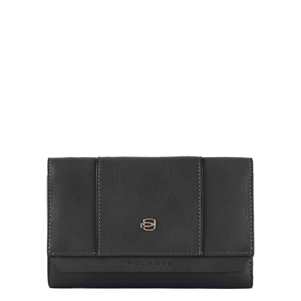 Portafoglio Donna Grande In Pelle Nero Piquadro PD4152W92R/N